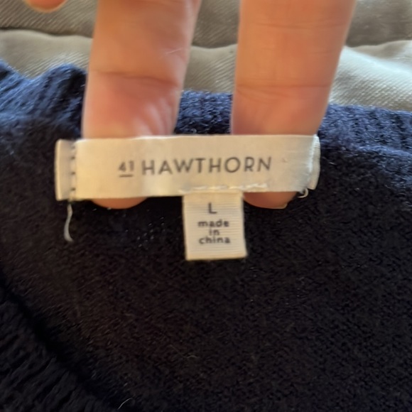 Stitch Fix brand 41 Hawthorn Navy Striped Sweater size large - Picture 2 of 6